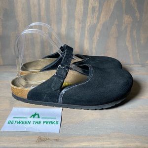 Birkenstock Ascot Black Leather Mules M5 W7